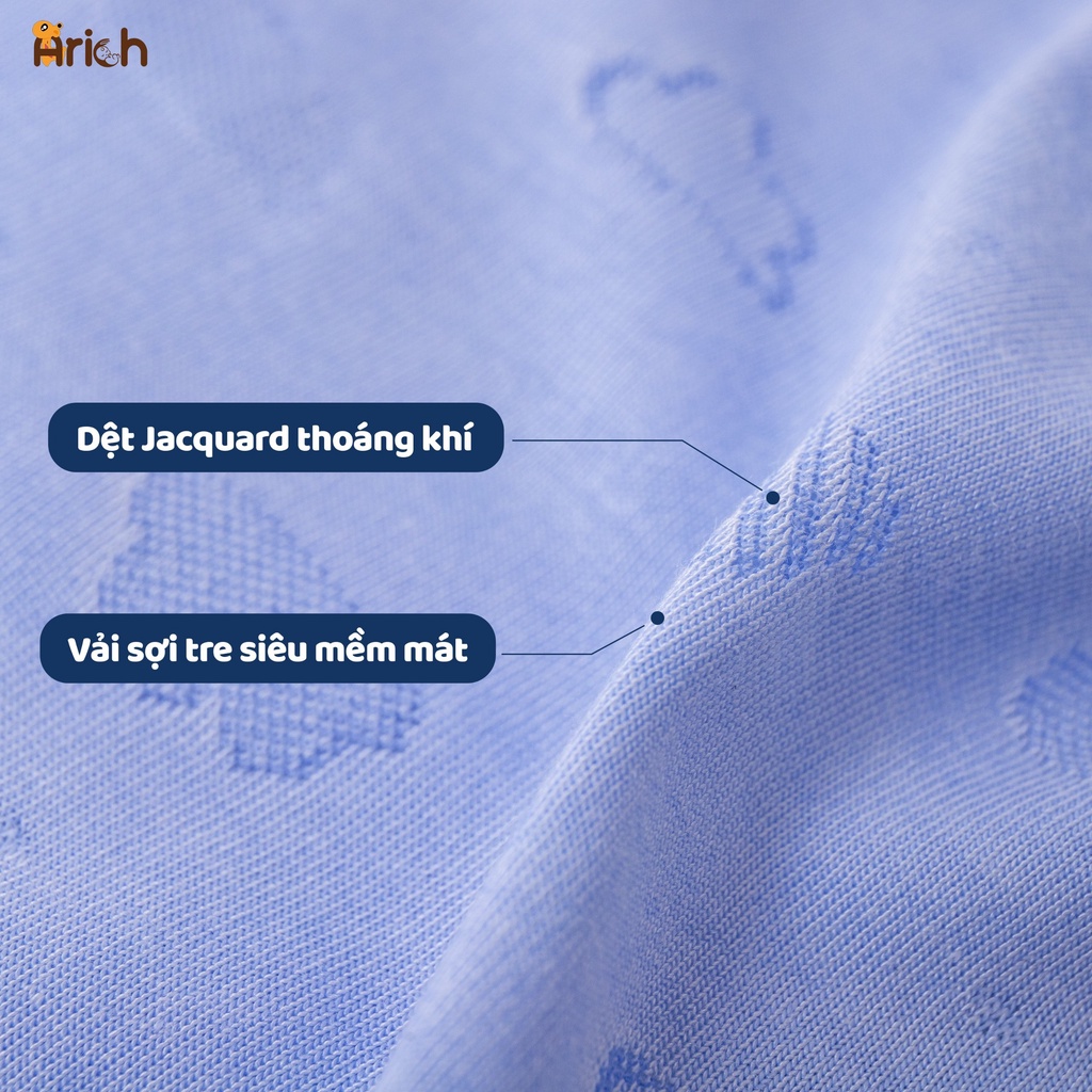 Bộ ba lỗ summer Arich sợi tre cho bé từ 6 tháng tới 5 tuôi