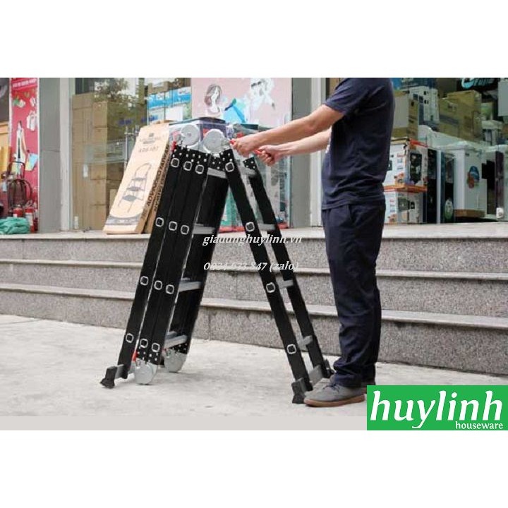 Thang nhôm gấp 4 đoạn Advindeq ADM104 - 4.6 mét