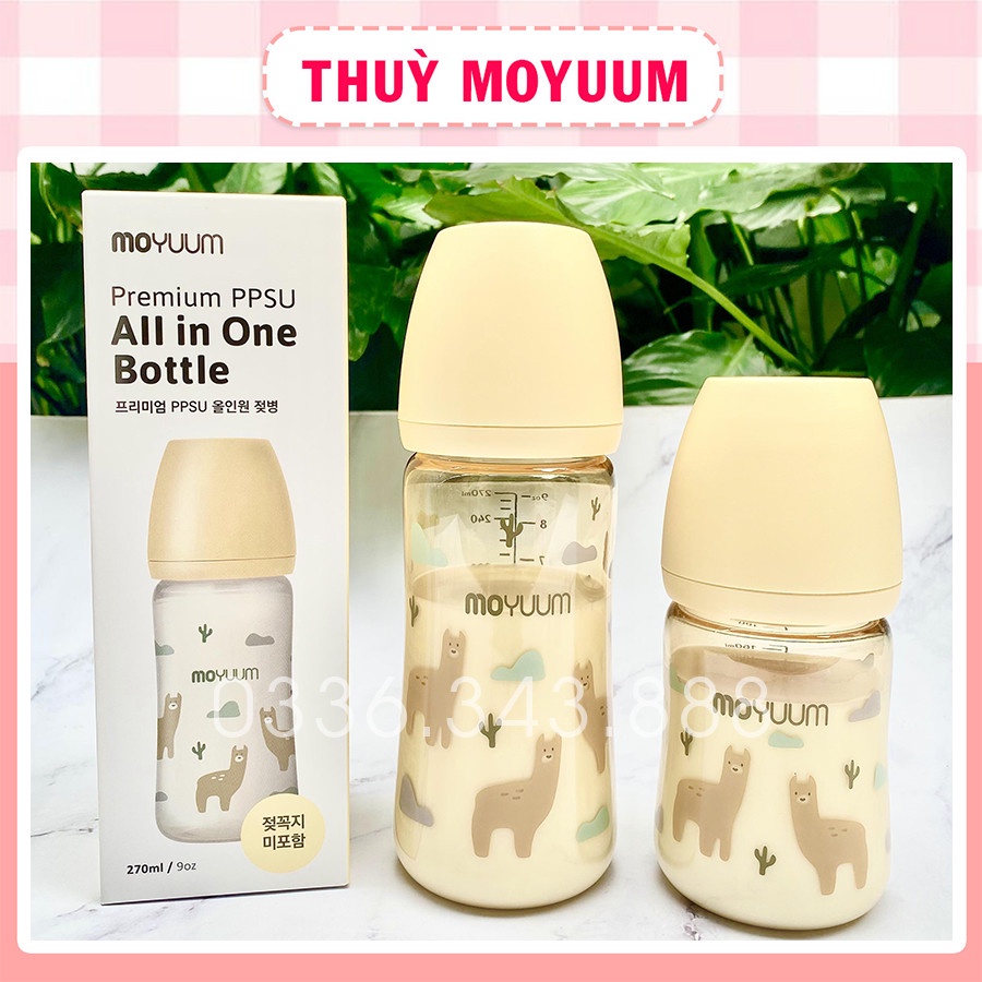 Bình sữa Moyuum Lạc Đà, Moyuum Vàng, Moyuum Llama edition 170ml- 270ml