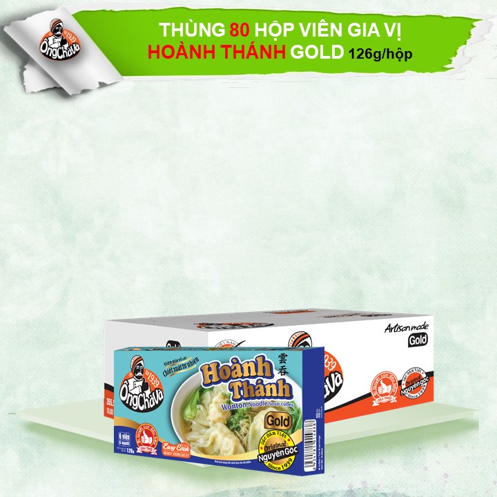 Thùng Viên Gia Vị Hoành Thánh Gold 126gram Ông Chà Và 80 Hộp Siêu Tiết Kiệm Dễ Dùng Và Tiện Lợi Thích Hợp Cho Quán Ăn