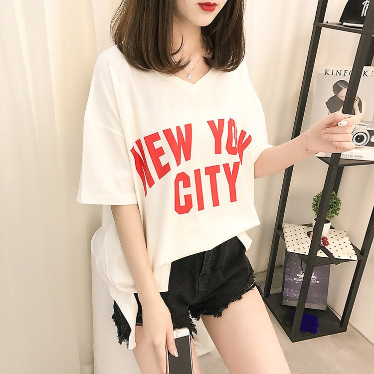 [Hàng Có Sẵn] [Free size] Áo New York City Trắng Siêu Hot 