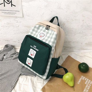 Faya - Balo thời trang họa tiết gingham B337