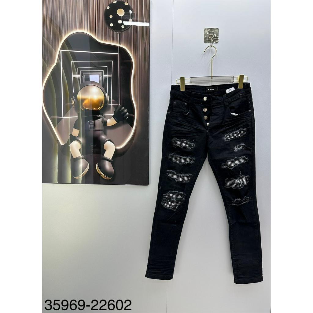 Quần Jean Nam Đen Đính Đá Siêu Chất - Quần Jean Dành Cho Nam