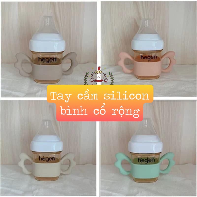 [Mã 267FMCGSALE giảm 8% đơn 500K] tay cầm silicon cho các bình cổ rộng , làm ngậm nướu đồ chơi cho bé