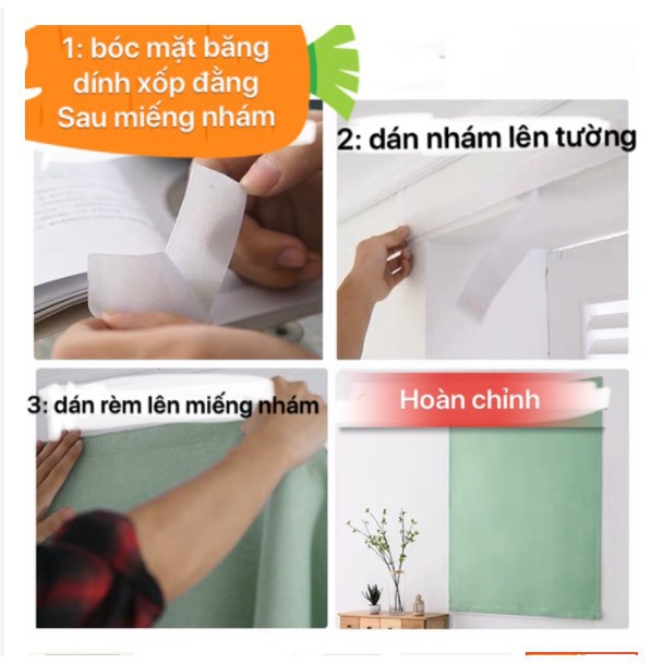 RÈM CỬA DÁN TƯỜNG 2 LỚP  FREESHIP chống nắng cực tốt  GIAO HÀNG NGAY