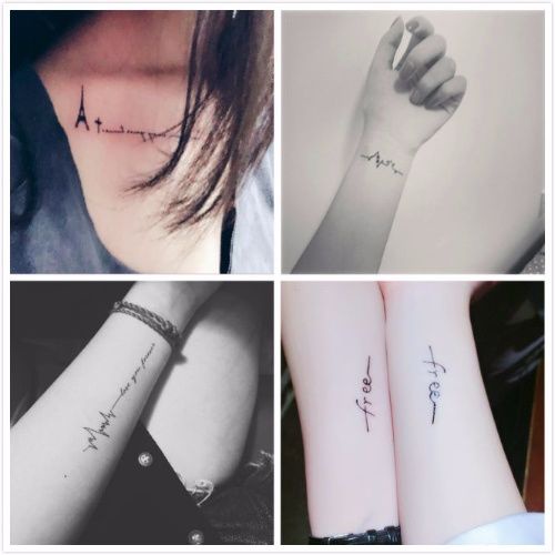 Hình Xăm Dán Tạm Thời Chống Thấm Nước Lâu Trôi Họa Tiết Chữ Tiếng Anh Dành Cho Nam Và Nữ