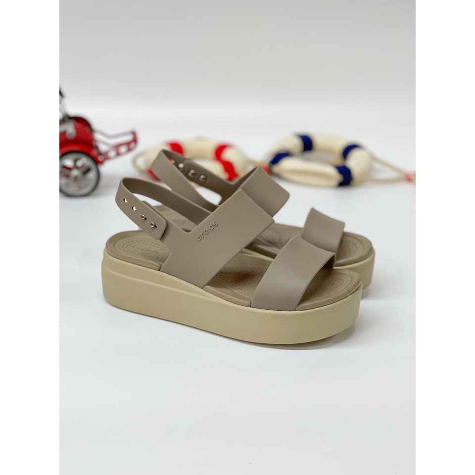 Giày Sandal Brooklyn Wedge nữ đế cao 5cm khóa gài nhựa cao cấp - Hàng chính hãng - Sấu vui vẻ Official
