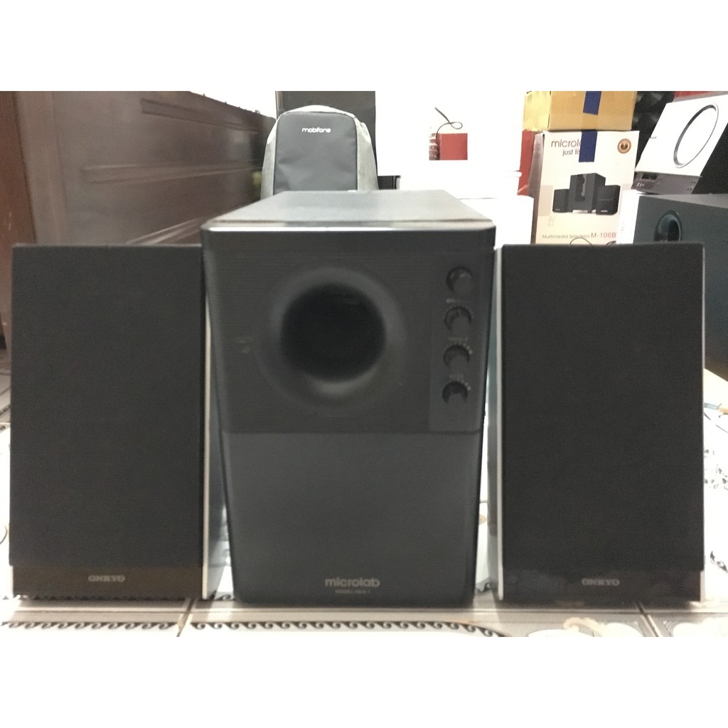 Loa Onkyo (đời cao) + Sub Microlab X2 (Bass 14cm)