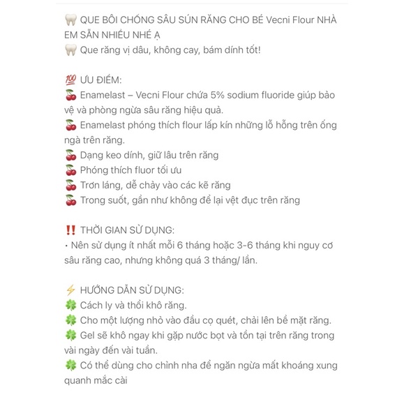 Kem bôi chống sâu răng Mỹ
