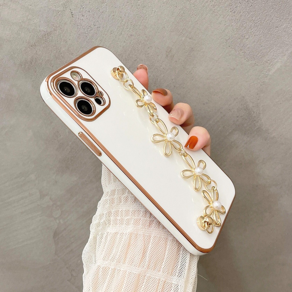 Ốp Điện Thoại Mềm Họa Tiết Hoa Lấp Lánh Mạ Điện Cho Samsung Galaxy A22 A32 A52 A72 A82 M32 A51 A71 A12 A13 A50 A50S A30S M51 F62 A23 A53 S21 S22 S20 S10 Plus Note 20 Ultra S21 FE