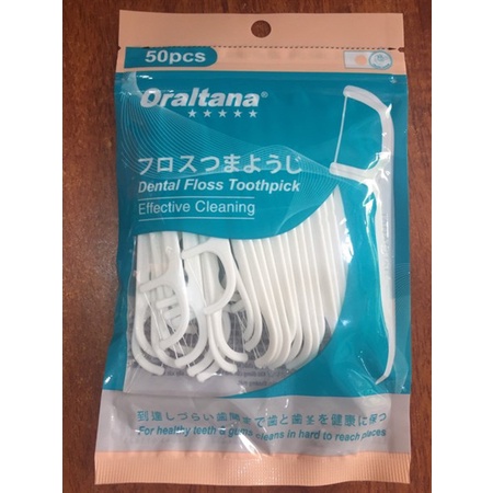 Combo 2 gói tăm chỉ nha khoa Oraltana (50 chiếc/ gói ) - Tăm chỉ tiện lợi