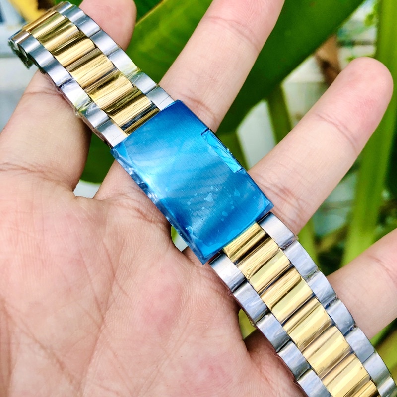 Bộ Dây Đồng Hồ Kim Loại Thép Không Gỉ Inox Đúc Đặc Size 20 Cao Cấp