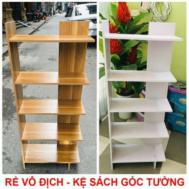 KỆ ĐỂ ĐỒ GÓC TƯỜNG ĐA NĂNG - KỆ GÓC GỖ 5 TẦNG