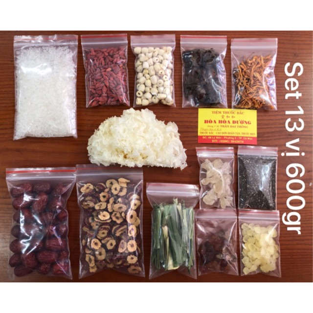 [Mã 1511FMCGSALE giảm 8% đơn 500K] Chè dưỡng nhan 13 vị 600gr nấu 20 chai