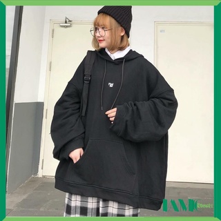 Áo Hoodie Nữ Có Mũ Thời Trang Thu Đông Vải Thun Da Cá Sợi Bông Chống Nhăn Phong Cách Hàn Quốc - 1896 - IAMC.Closet