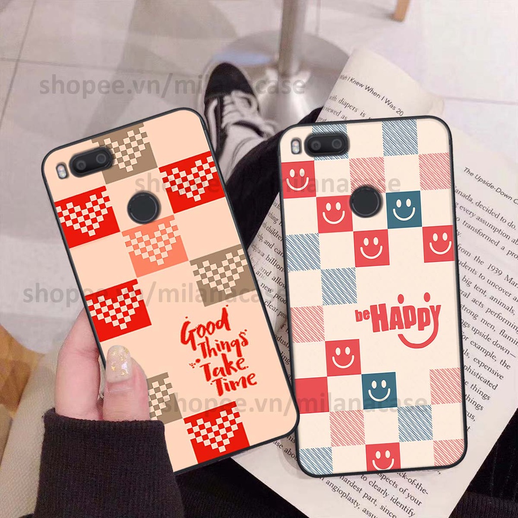 Ốp Xiaomi Mi A1 caro họa tiết nhiều màu sắc siêu đẹp thời trang cá tính