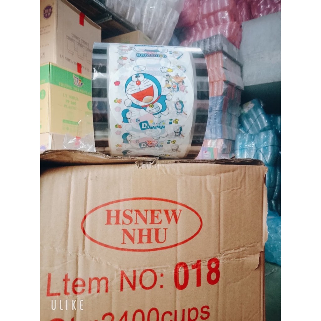 CUỘN MÀNG DÁN LY DOREMON CUỘN MÀNG ÉP LY NHỰA MÀNG ÉP LY 2400 LY