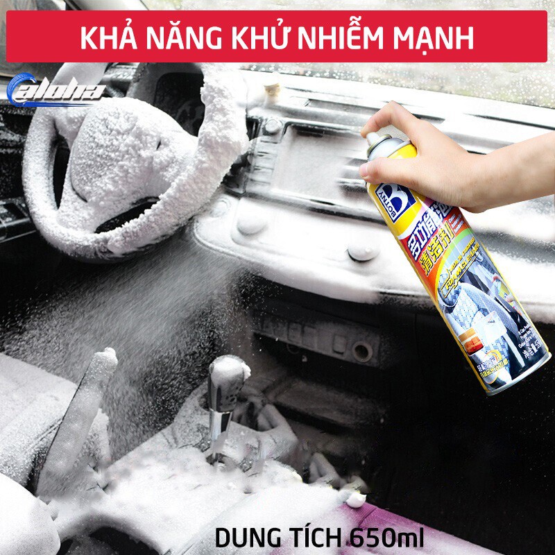 Chai Xịt Bọt Vệ Sinh Ghế Da Nội Thất Ô Tô Foam Cleaner Botny B-1109 Đa Năng