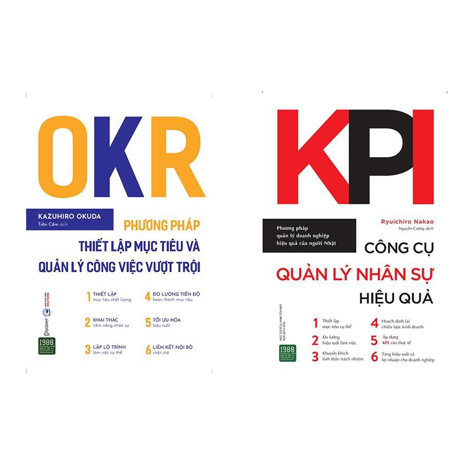 Sách - Combo KPI Công Cụ Quản Lý Nhân Sự Hiệu Quả + OKR Phương Pháp Thiết Lập Mục Tiêu Và Quản Lý Công Việc [1980 Books]