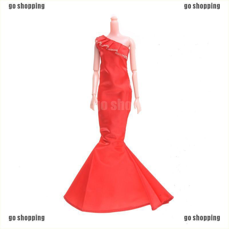 {go shopping}Fashion Ruffle Wedding Party Gown Mermaid Dresses Clothes For Doll Gift