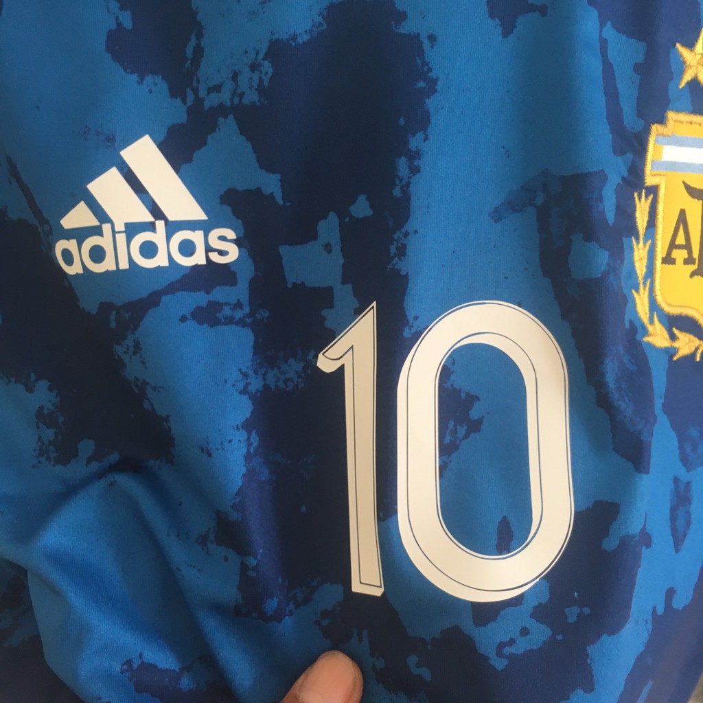 Bộ quần áo bóng đá Ngôi sao Messi argentina xanh sân khách | BigBuy360 - bigbuy360.vn