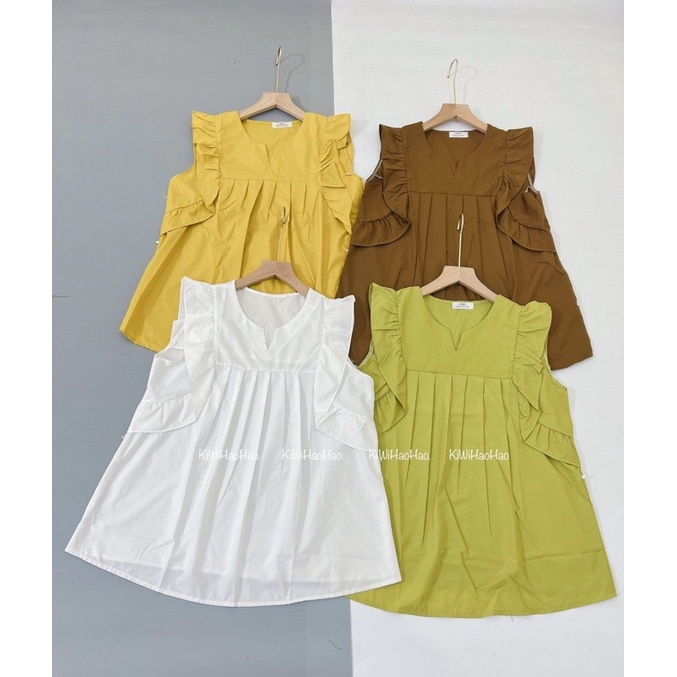 Áo thiết kế mẫu mới xếp ly bèo vai