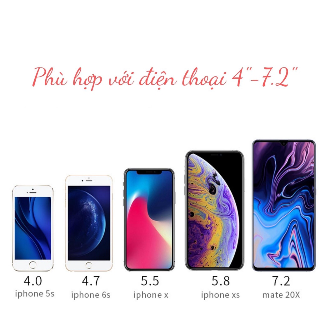 Kẹp giá đỡ điện thoại tự động cài khe cửa gió điều hòa trên xe ô tô siêu dễ thương