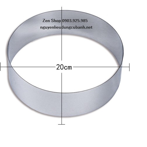 Khuôn ring tròn làm bánh Tiramisu, Mouse, Cheesecake - Đường kính 10 - 15 - 20cm