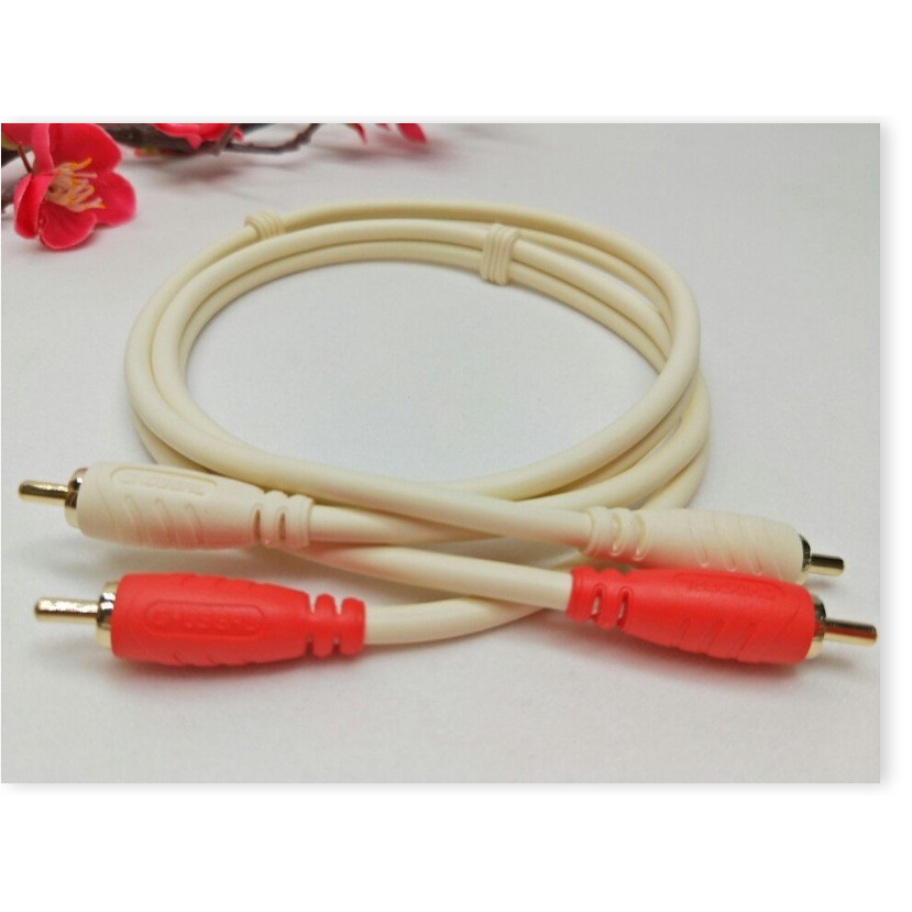 Dây AV 4 đầu 1m8 Trắng JSJ