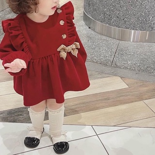 [SALE ]Váy nhung bé diện Tết