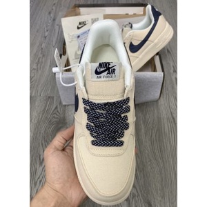 Giày thể thao air force 1 vạch xanh nam nữ, giày af1 vải canvas thời trang cao cấp full box