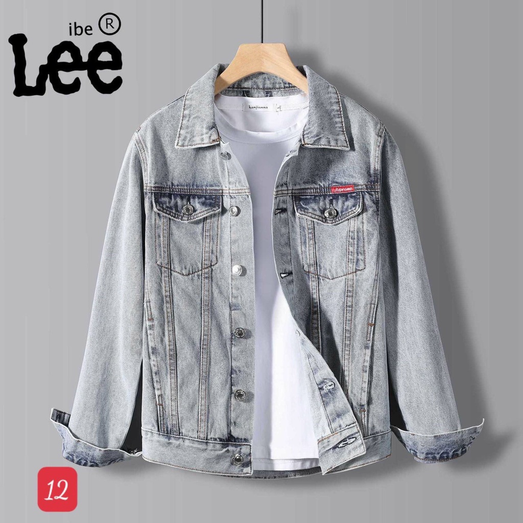 Áo khoác jean nam xám trơn cao cấp ,phong cách cá tính dễ phối đồ,chất jean cao cấp thời trang Lady-Hn Store88 j4