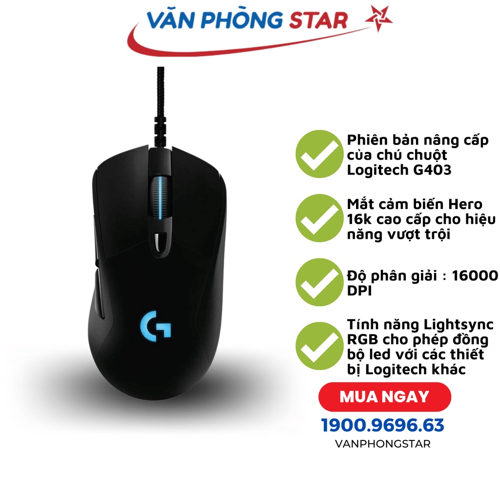 Chuột game Logitech G403 Hero chính hãng
