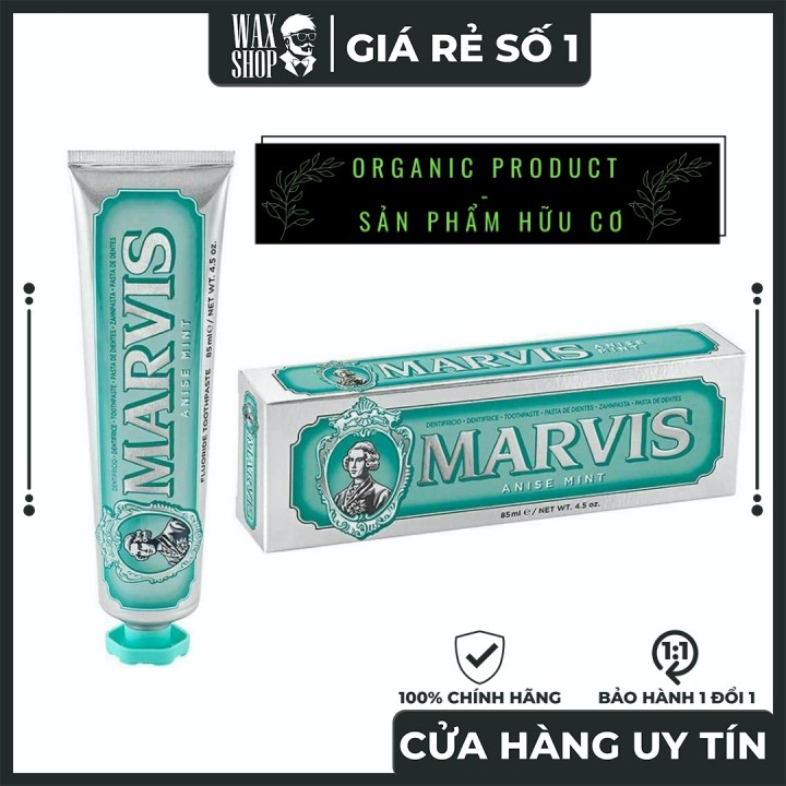 Kem Đánh Răng Anise Mint - Marvis (Italia)  [NỘI ĐỊA Ý]  Giúp Làm Trắng Răng, Đánh Bật Mảng Bám.