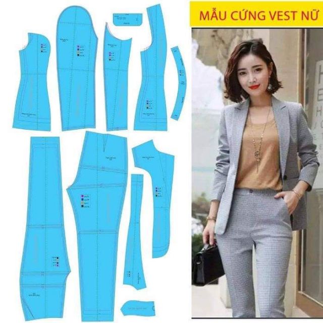 Rập vest nữ quần âu