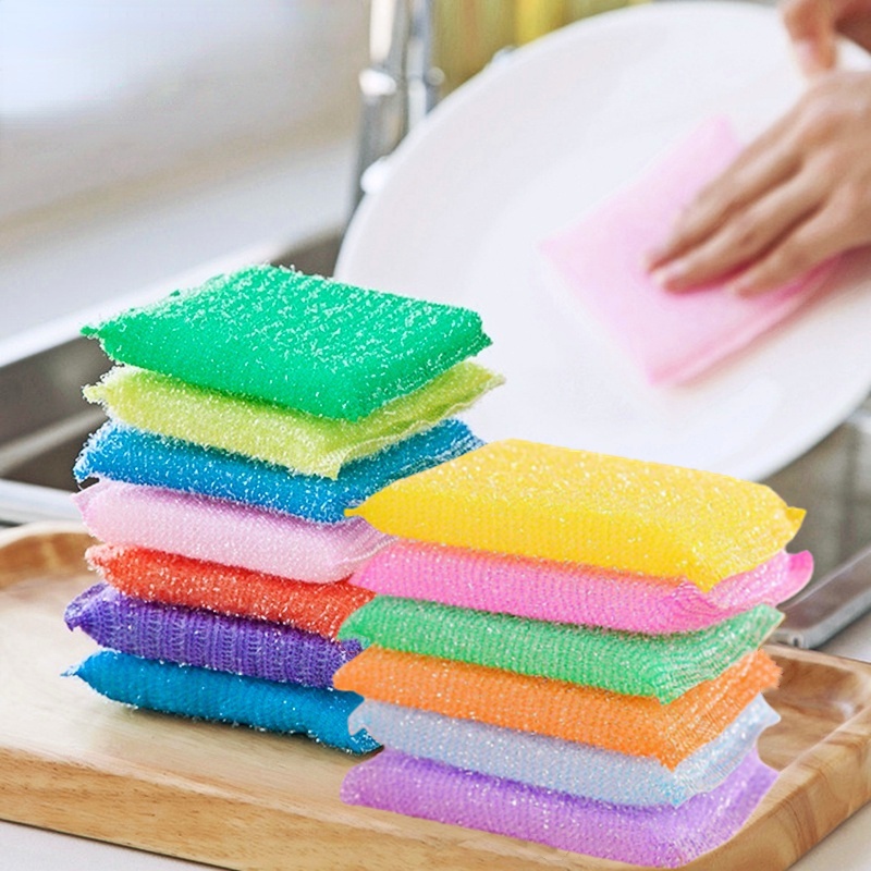 Set 4 Miếng Bọt Biển Rửa Chén Hai Mặt Chống Dính Tiện Dụng