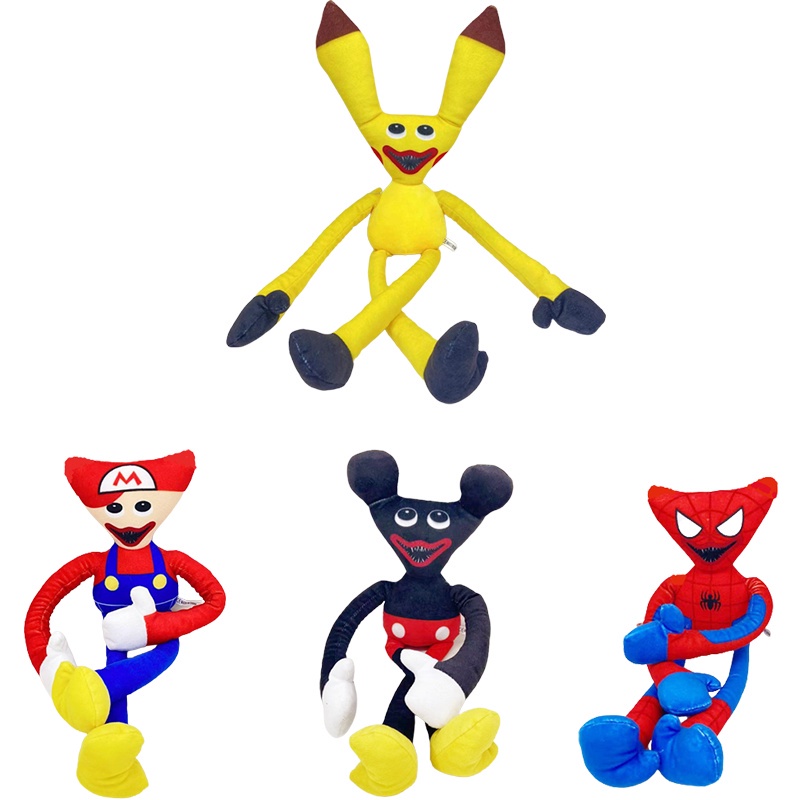 Đồ Chơi Nhồi Bông 40cm Hóa Trang Nhân Vật Spider Man Mickey Mario Huggy Wuggy