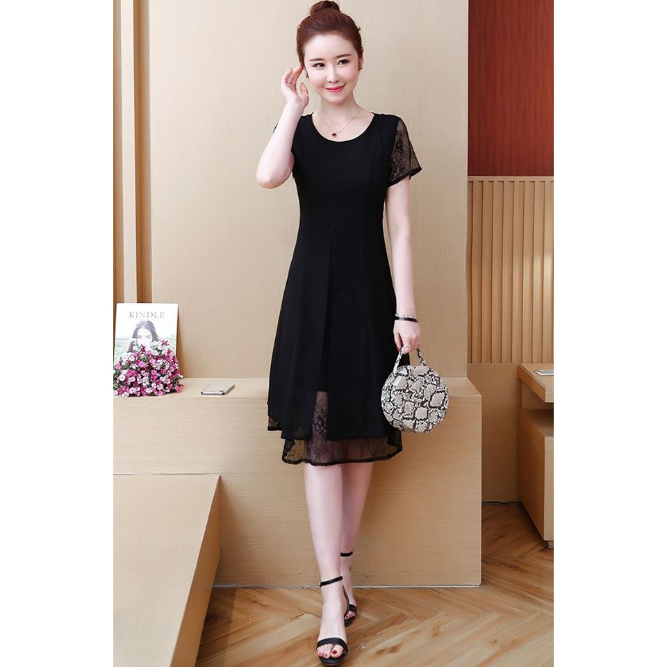 [Xả hàng] Đầm ren trung niên quyến rũ VA08