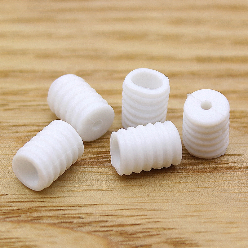 Nút nhựa silicon mềm điều chỉnh dây đeo khẩu trang màu trắng và đen tiện dụng