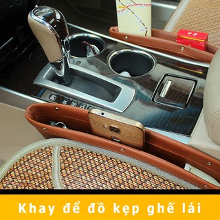 Túi Khay Để Đồ Kẹp Khe Ghế Xe Hơi Ô Tô,Xe Hơi Chất Liệu  Da Cao Cấp 4 Màu Sang Trọng [NHƯ HÌNH]