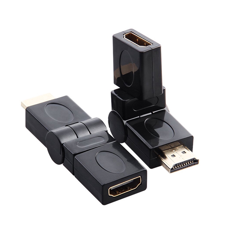 Mini HDMI 1.4 Angle Type HDMI Male to Female 90 180 360 Degree Rotary Adapter Supports 720i 720P 1080i 『Vrru 』