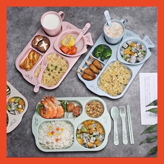 Khay cơm lúa mạch hình cá siêu đáng yêu cho bé