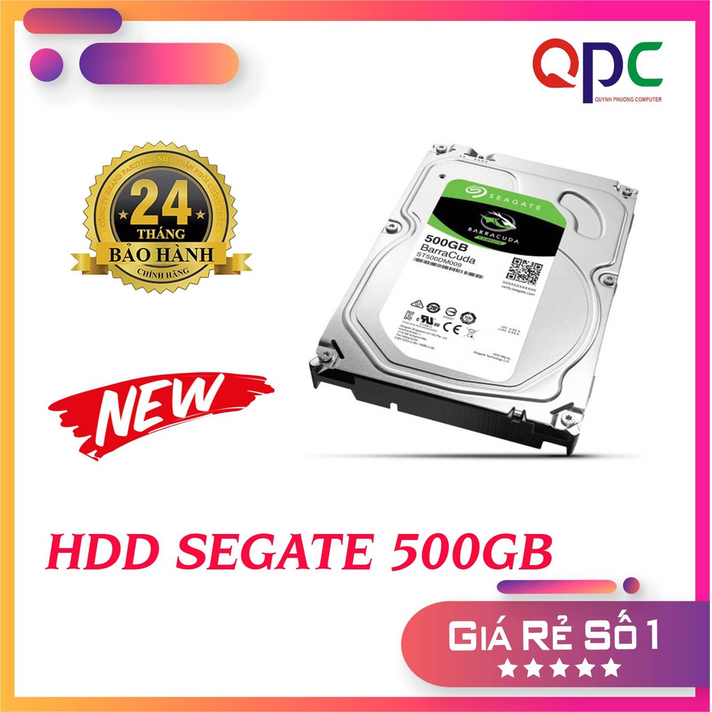 Ổ cứng HDD Seagate 500GB 3.5 inch 7200RPM, SATA3 6GB/s, 16MB Cache | BigBuy360 - bigbuy360.vn