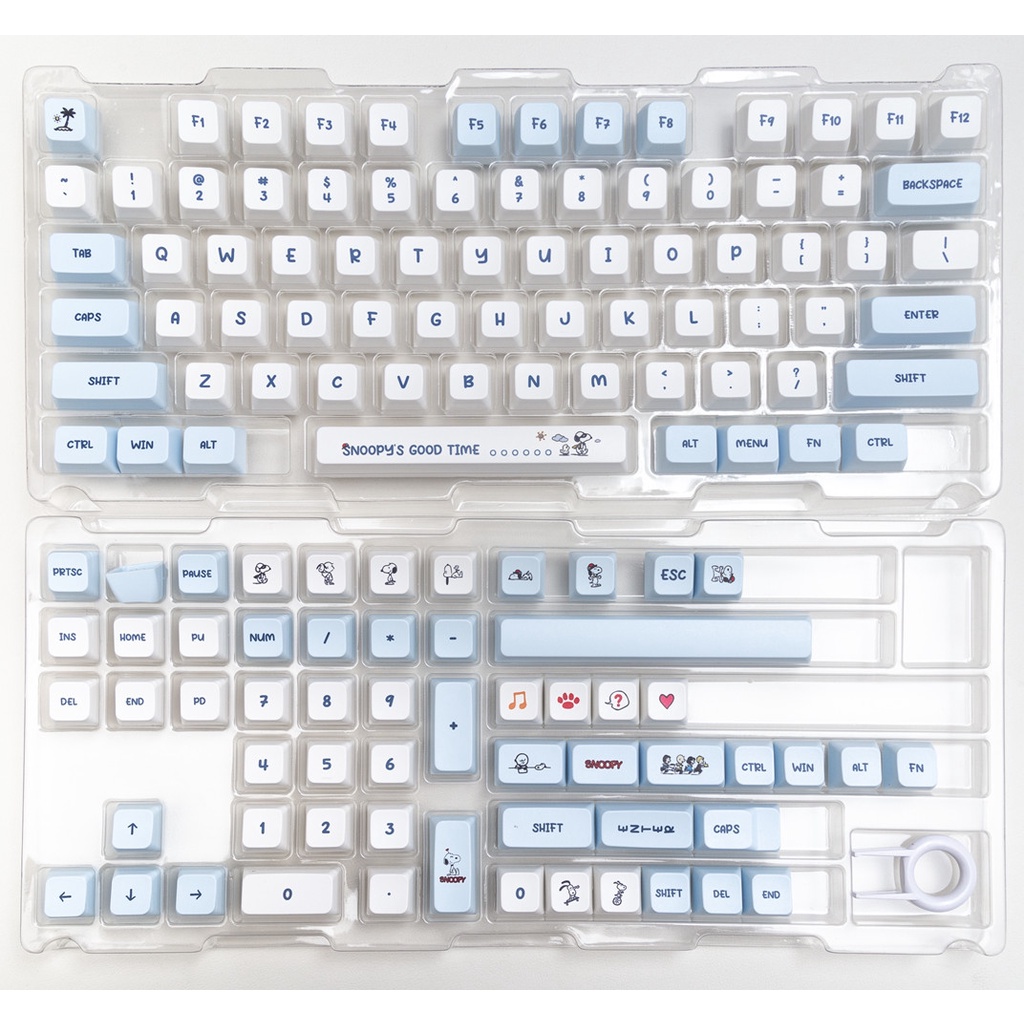 Snoopy Keycaps LDA Profile Lớp MDA Profile Hoạt hình Anime PBT DYE SUB Bàn phím cơ học Keycap