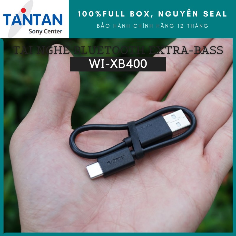 Tai Nghe nhét tai BLUETOOTH Extra-Bass Sony WI-XB400 | Pin 15h - Sạc nhanh 10 phút cho 90 - Xuất xứ: Việt Nam