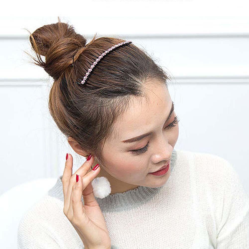 Kẹp Tóc Đuôi Ngựa VANES1 Phong Cách Vintage Cho Nữ Giá Đỡ|Kẹp Tóc Đính Hạt Thời Trang Cho Nữ