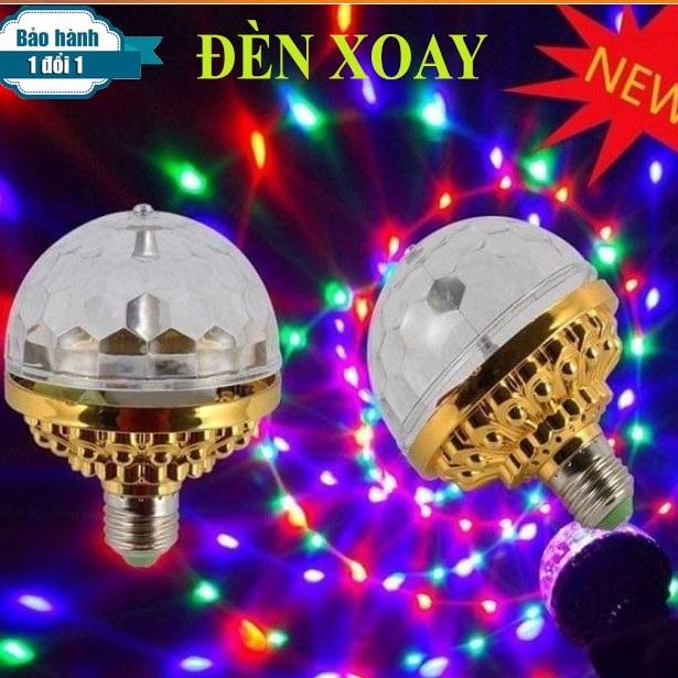 Đèn Led Xoay 7 Màu, Đèn Led Quán Bar Nhiều Hiệu Ứng Tia Chớp Nhấp Nháy Theo Tiếng Nhạc Đổi Màu An Toàn Khi Sử