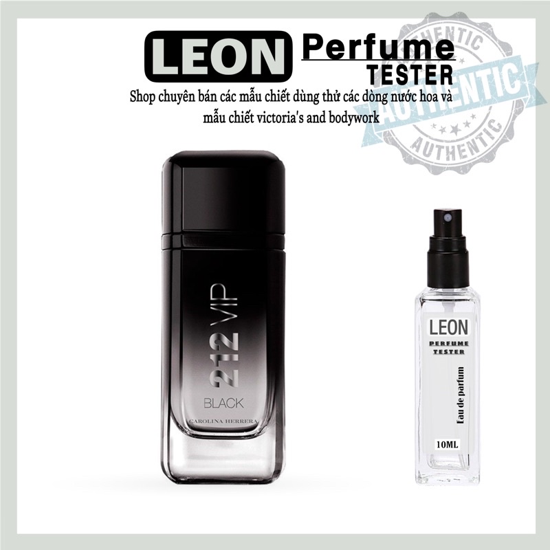 💎LEON💎 Nước hoa dùng thử 212 VIP Black Carolina Herrera For Men Tester 5ml/10ml