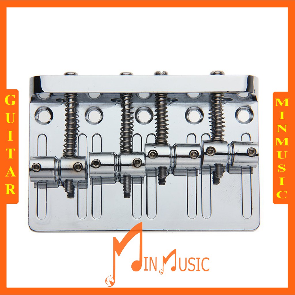 Ngựa Đàn Guitar Bass 4 Dây I  String Fixed Saddle Bass Bridge Tailpiece for Electric Bass Guitar Jazz Bass or Precision