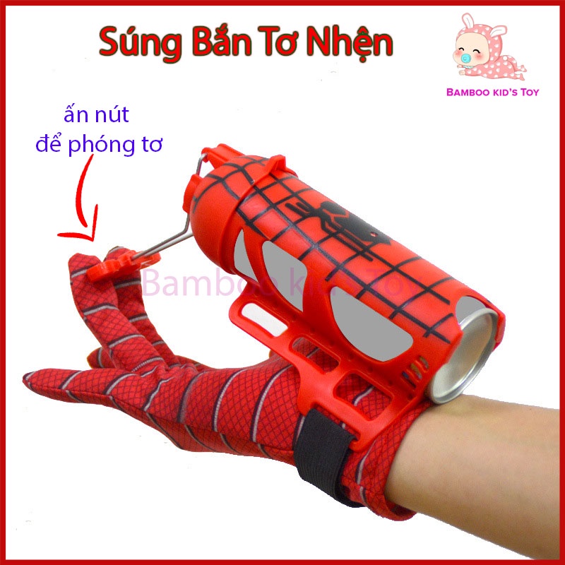 Đồ chơi găng tay người nhện, Súng bắn tơ người nhện độc đáo cho bé